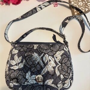 Floral Black and White Women's Bag